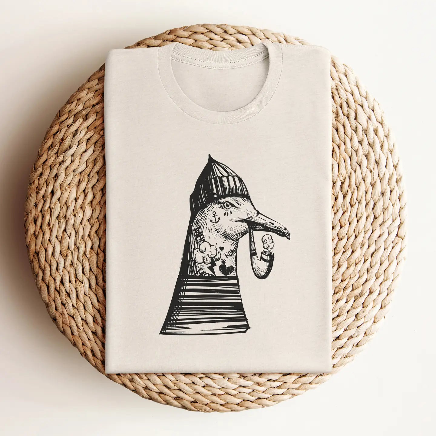 Nautical Tattoo Sea Gull Graphic Tee