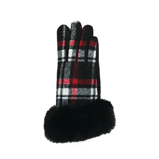 Andy Gloves-Black Plaid