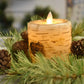 Birch Pillar Candle Moving Flame