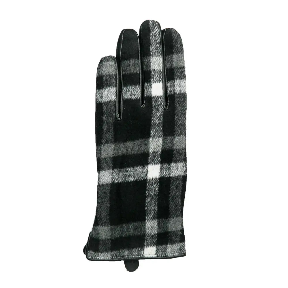 Devin Gloves-Black Plaid