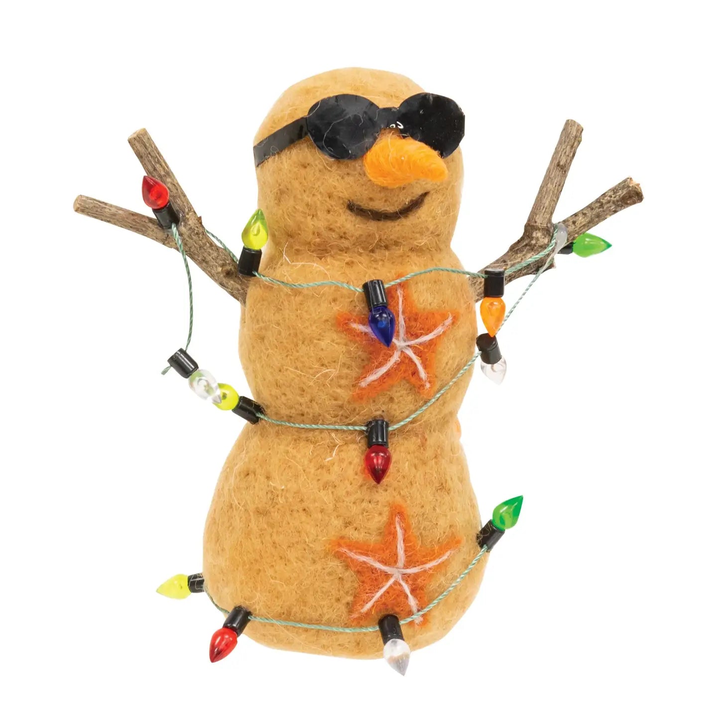 Felted Snowman Ornament