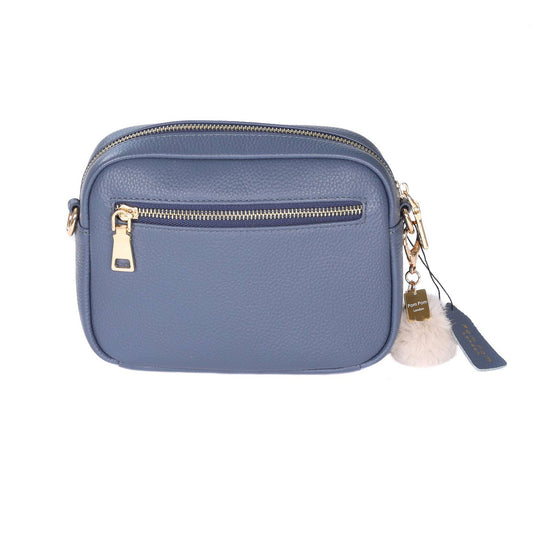 Pom Pom London Mayfair Bag- Slate Blue