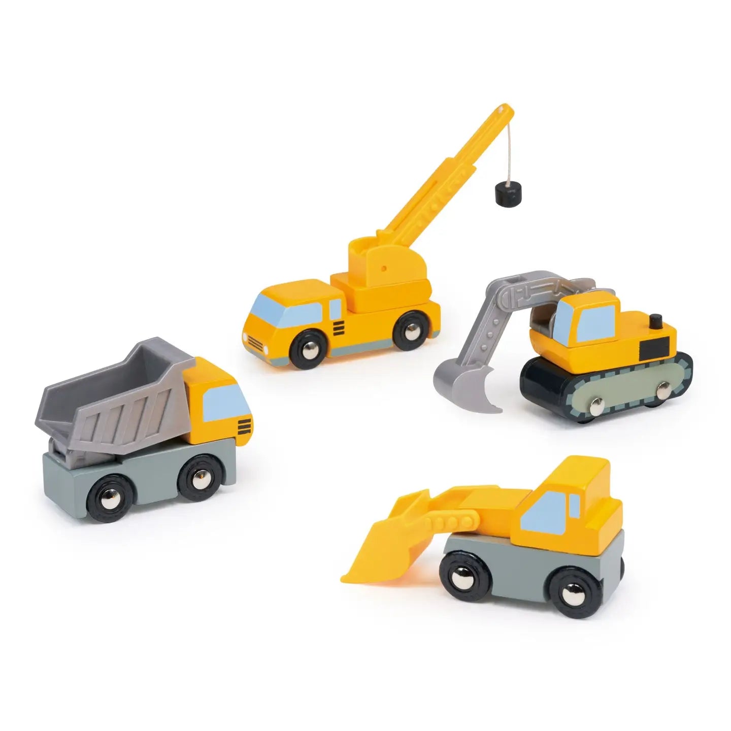 4-Piece Kids' Construction Vehicle Toy Set