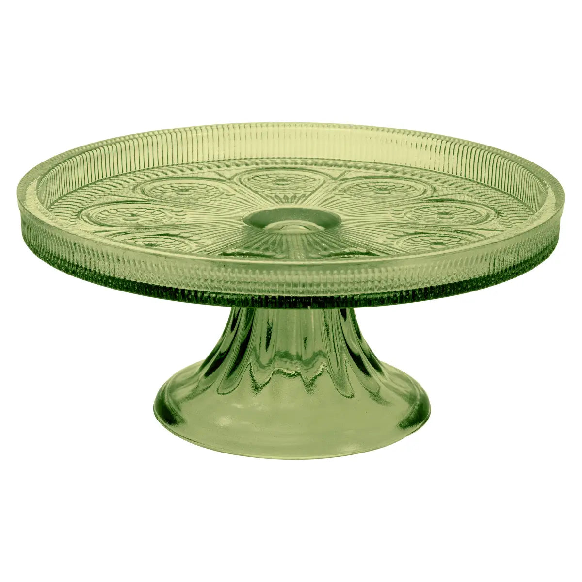 8.25" Dia Umber Codi Glass Cake Stand Fall Autumn