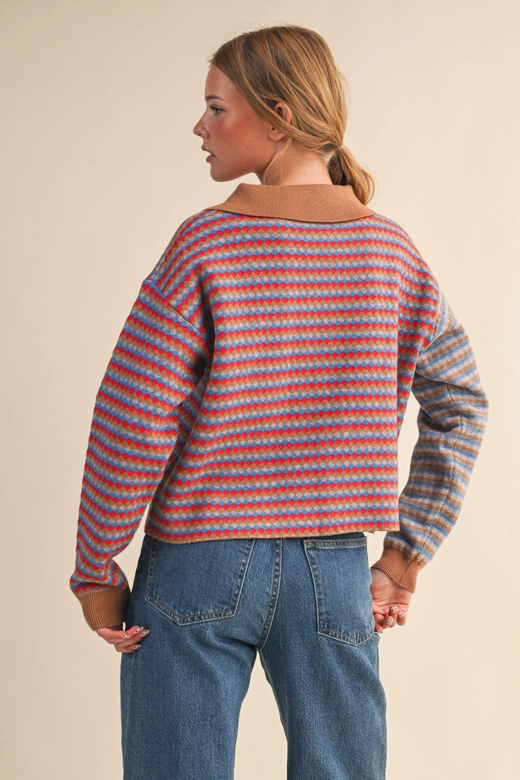 Multi-Color Striped Knit Sweater