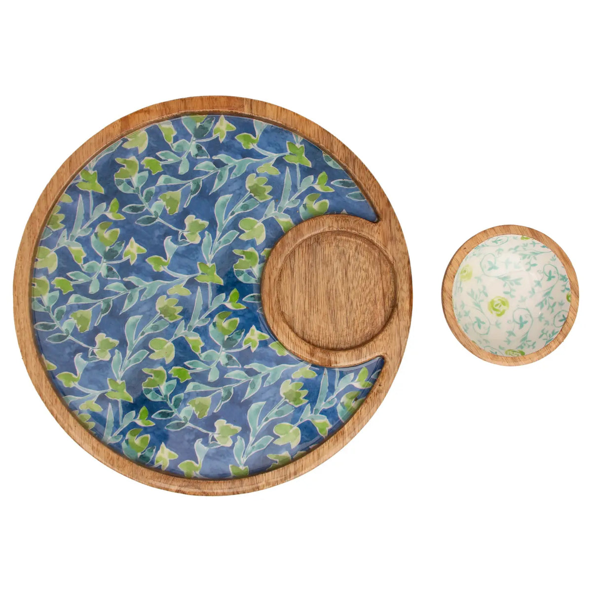 Azure & Ivy Round Mango Wood Platter