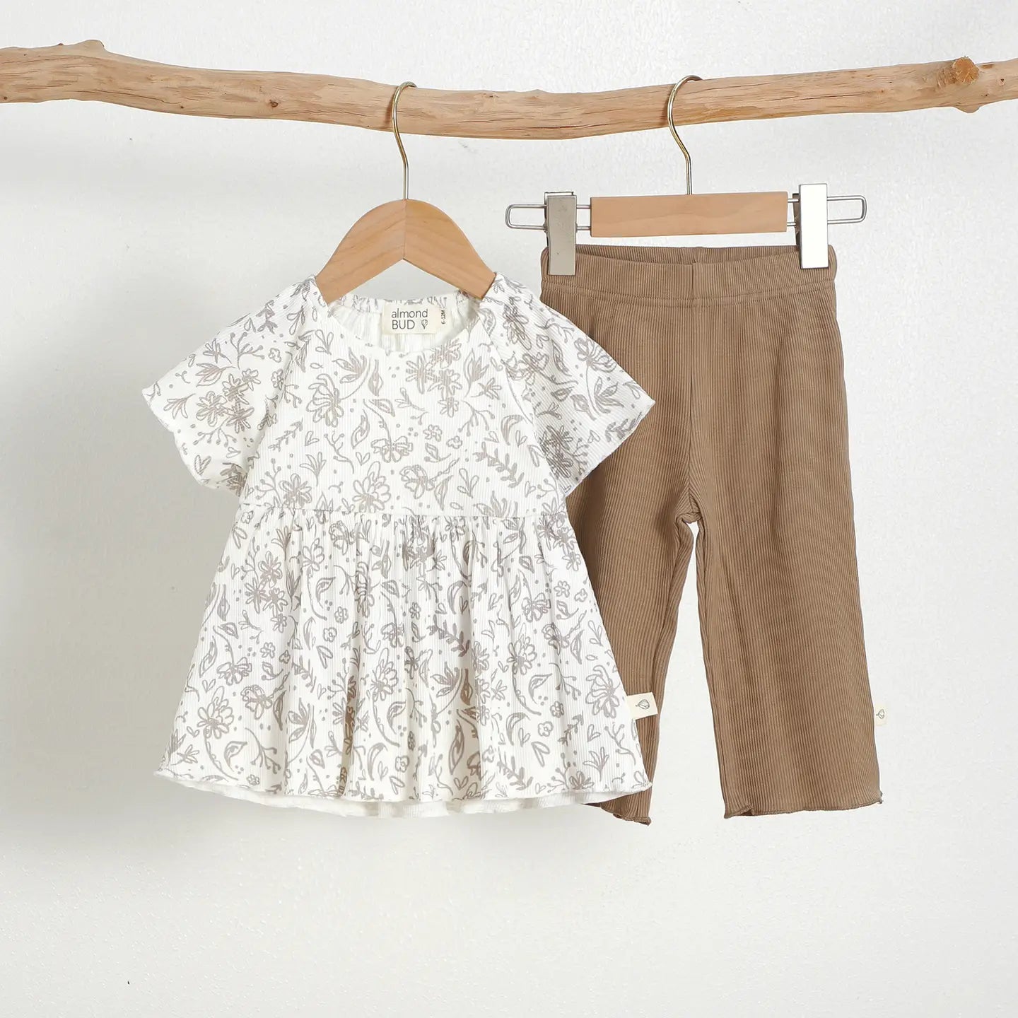 The Little Pixie Ribbed Bamboo Girl Set