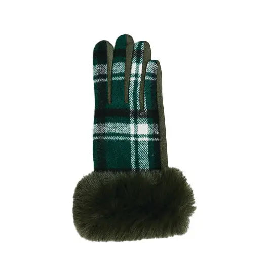 Andy Gloves-Green Plaid