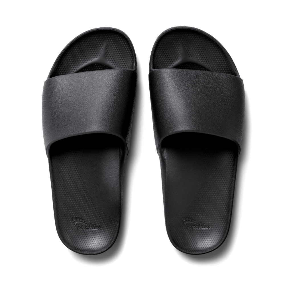 Archies Arch Support Slides Black