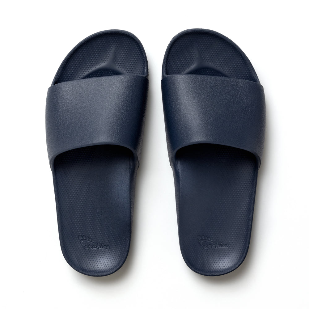 Achies Arch Support Slides Navy