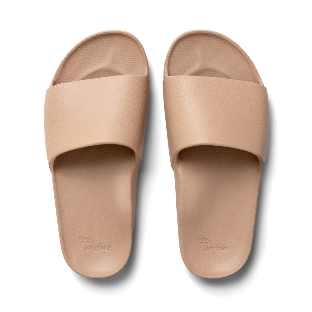 Archies Arch Support Slides Tan