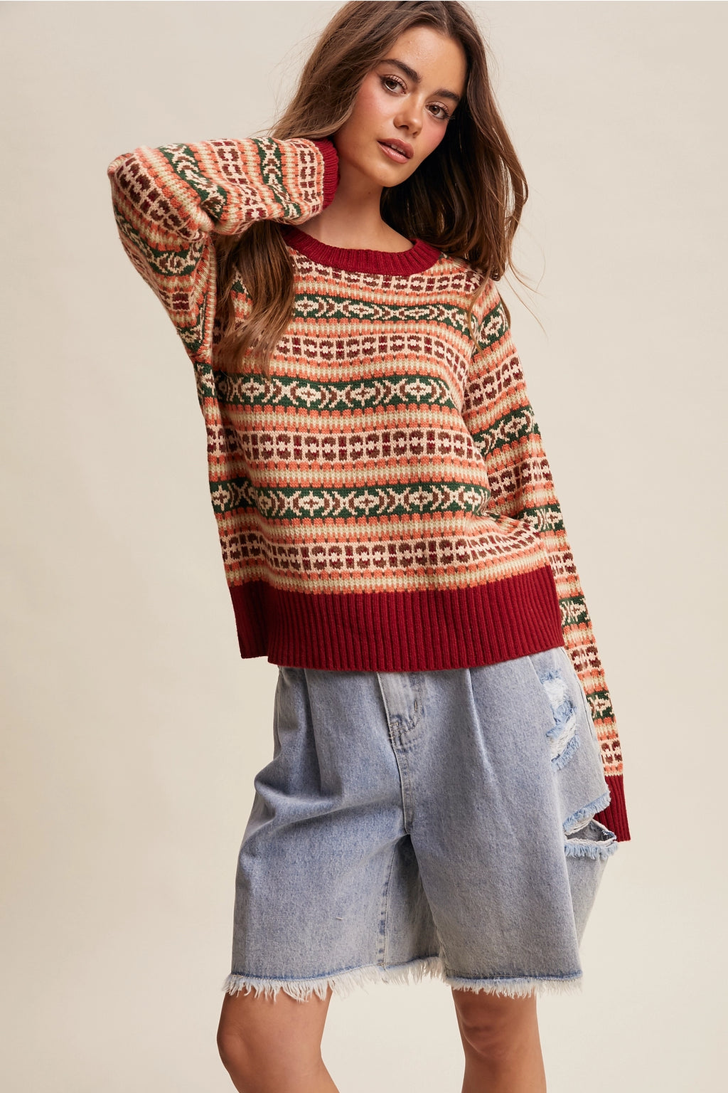 Fair Isle Knit Sweater