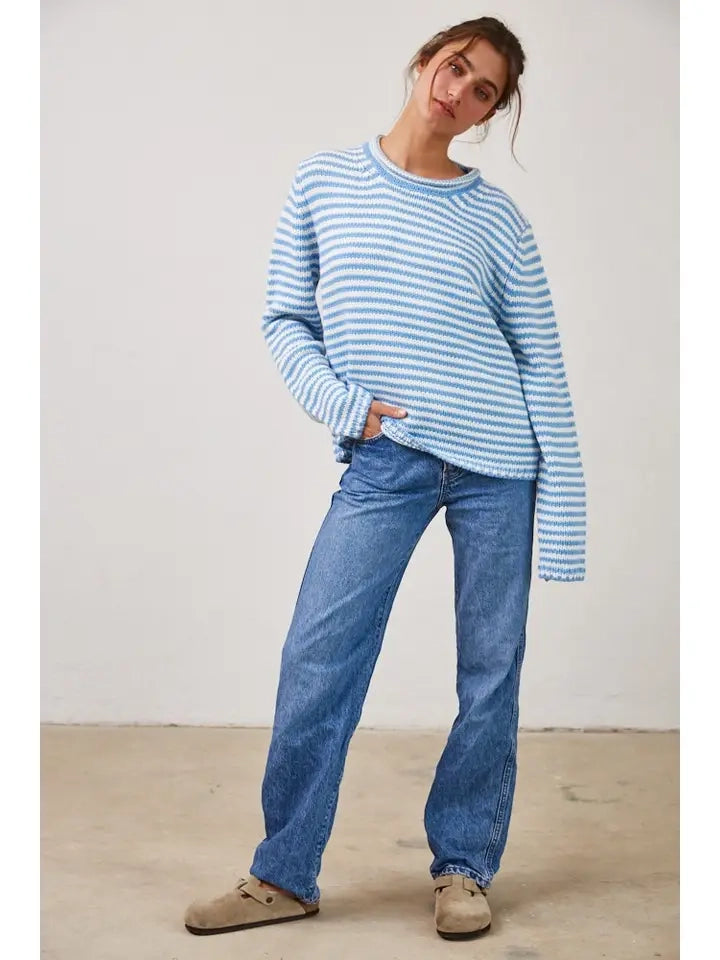 Everyday Cozy Stripe Knit Sweater