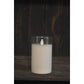 Clear Glass Cylinder Moving Flame Led Candle 3x4in