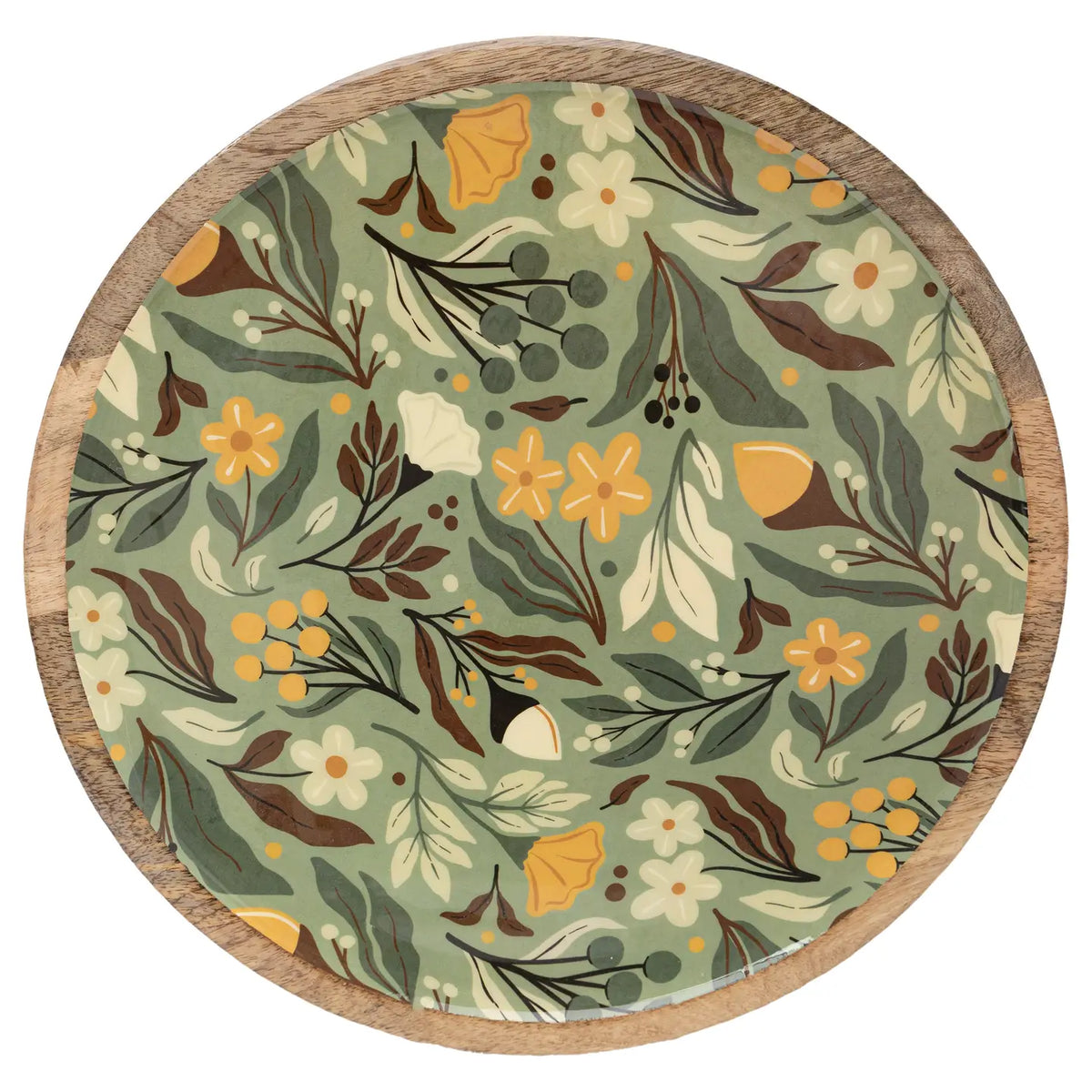 Autumn Acorn Round Platter