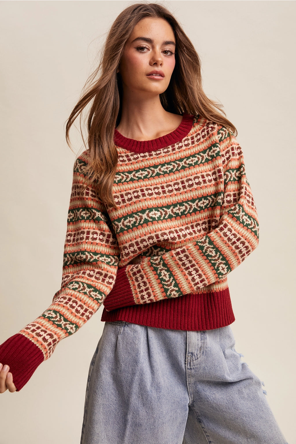 Fair Isle Knit Sweater